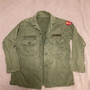 Vintage Green US Army Military Jacket